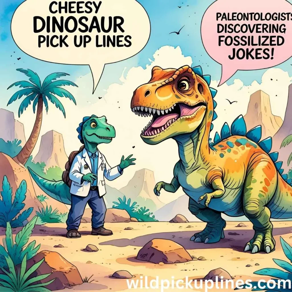 Cheesy Dinosaur Pick Up Lines