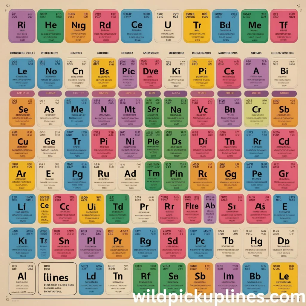 Cute Periodic Table Pick Up Lines
