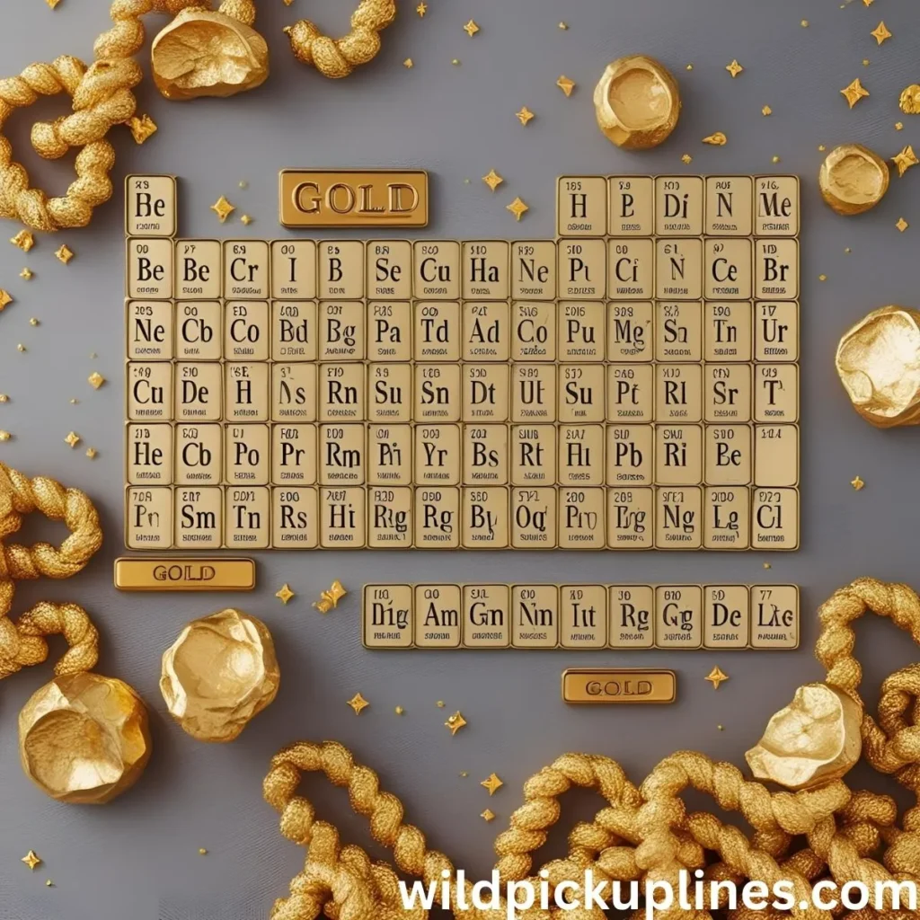  Gold Periodic Table Pick Up Lines