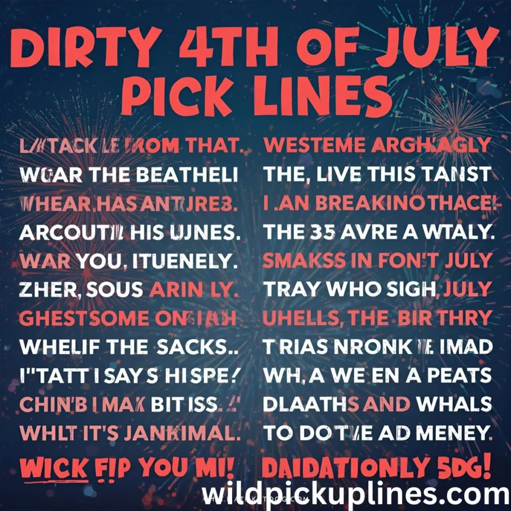 Dirty 4th Of July Pick Up Lines
