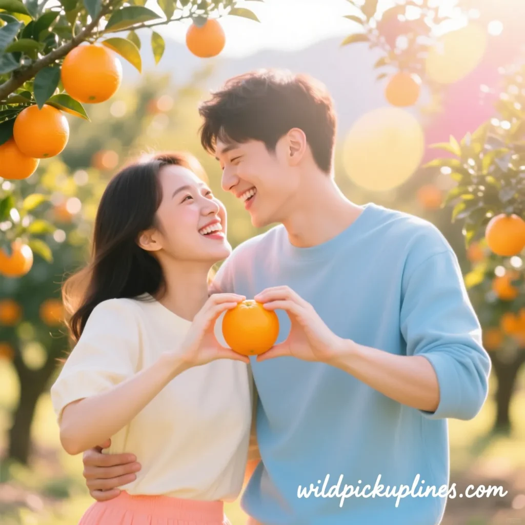 Cute Orange Pick up Lines 