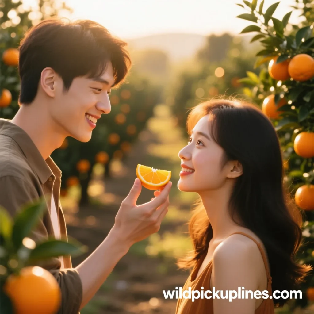 Flirty Orange Pick up Lines 