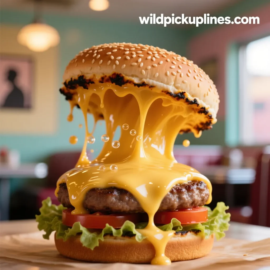 Cheesy Burger Pick Up Lines