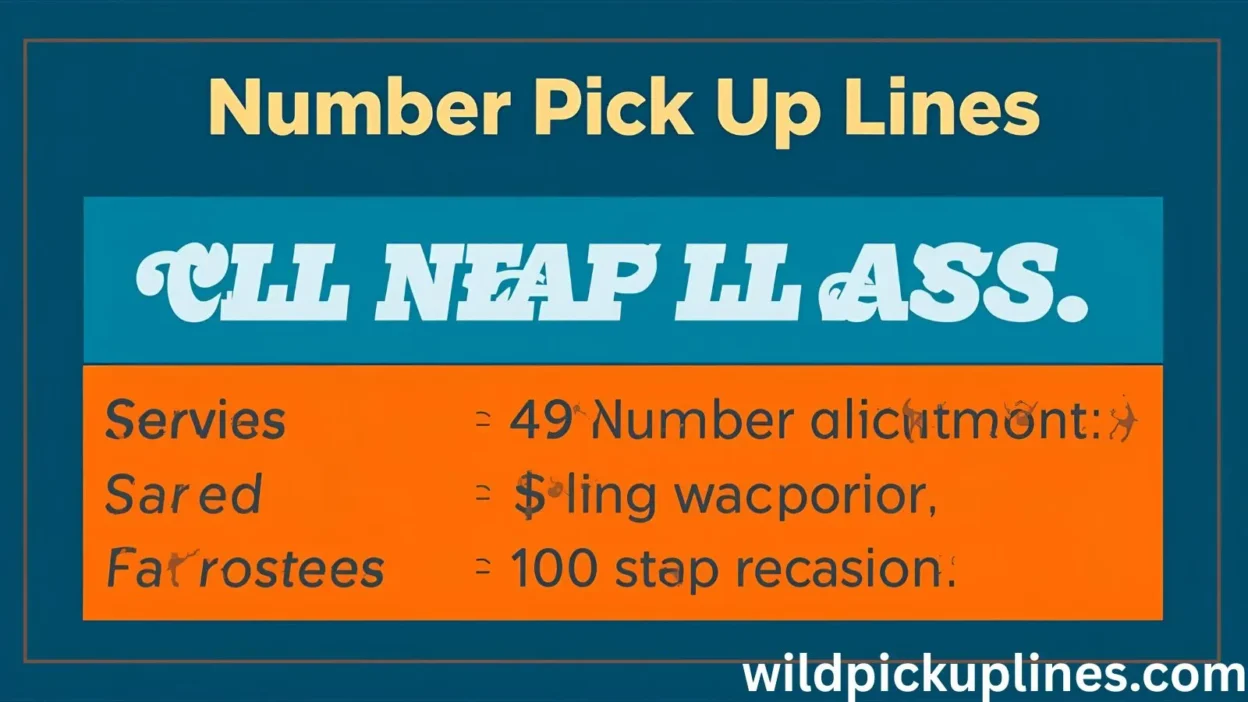 Number Pick Up Lines