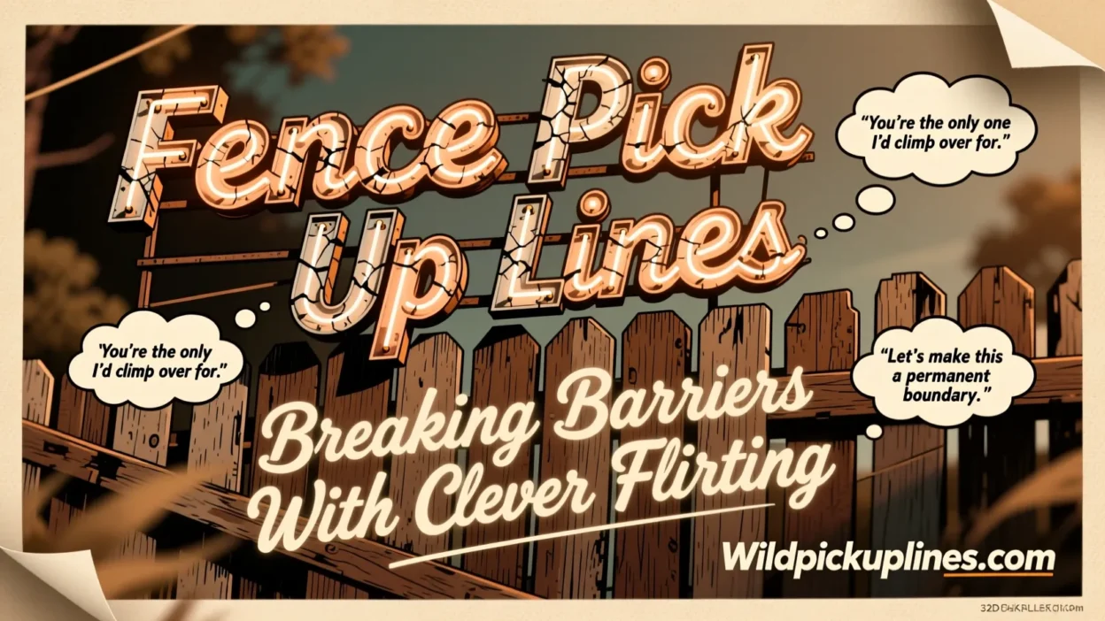 Fence Pick up Lines
